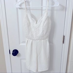 Adorable lace white romper!